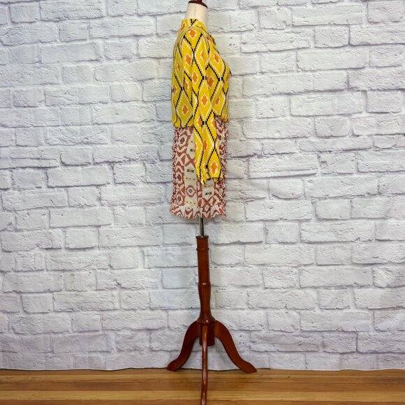 Free People Romi Mesh Aztec Print Mini Skirt - Picture 7 of 9